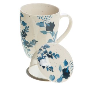 MUG FILTRE TISANIERE LISON BLEU  12 X 13 X 9 CM 320ML