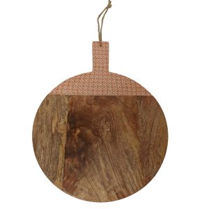 PLANCHE A DECOUPER RONDE EN ACACIA MODELE ATIKA 40 x 30 x 2 cm